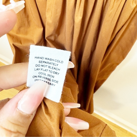 Fashion | Count Your Blessings Smocked Maxi Dress in Brown Camel - Picture 11 of 12